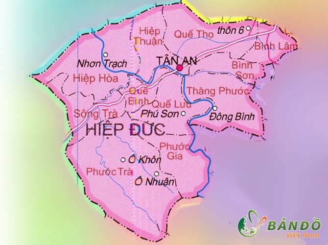 Bản đồ hành chính huyện Nam Giang