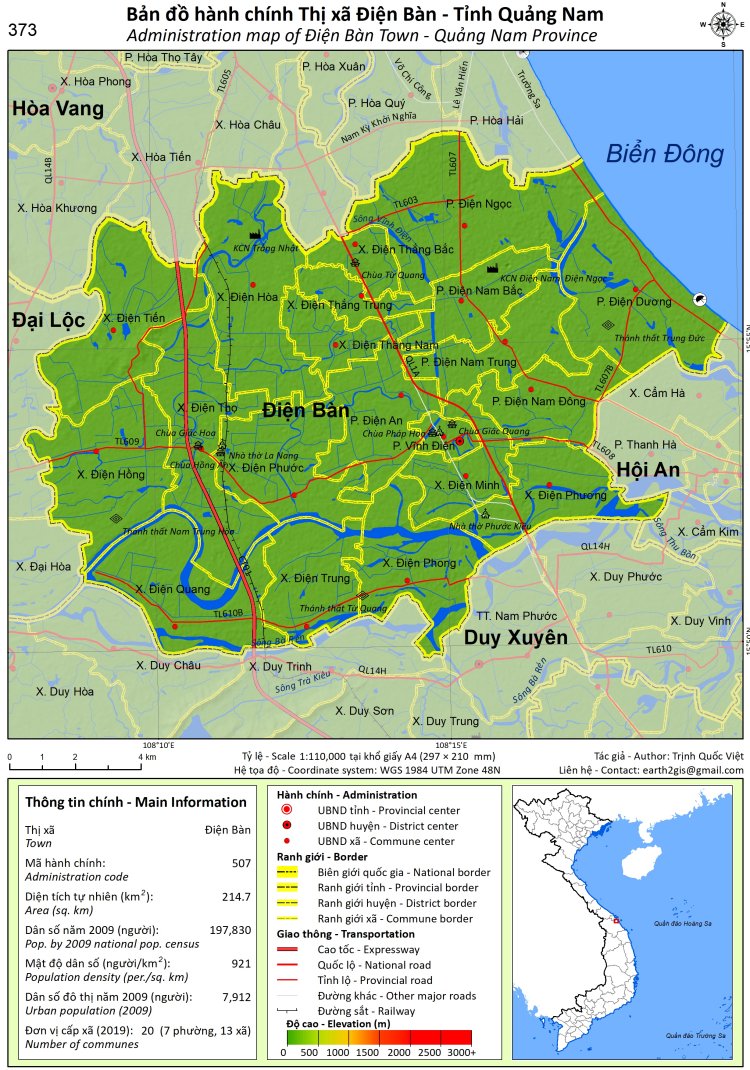 Bản đồ hành chính huyện Bắc Trà My