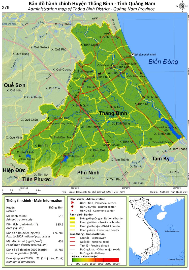 Bản đồ hành chính huyện Tiên Phước