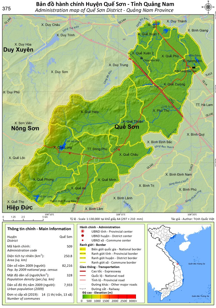 Bản đồ hành chính huyện Tây Giang