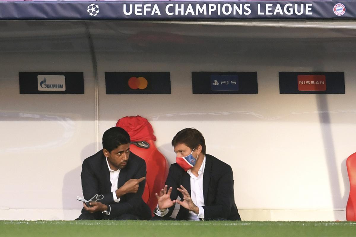 Tranh thủ việc UEFA nới lỏng, Al-Khelaifi và Giám đốc Thể thao Leonardo sẽ tiếp tục mua sắp để tăng cường nhân lực cho tham vọng vô địch Champions League - vinh quang mà PSG tiến rất gần ở hai mùa vừa qua. Ảnh: AFP