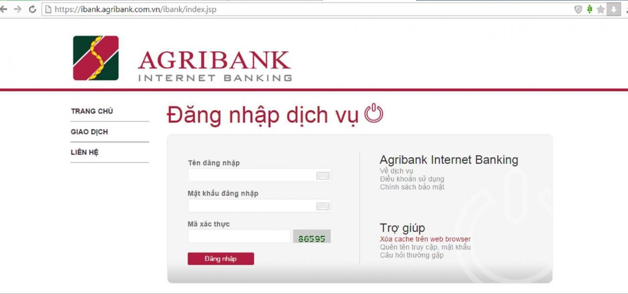 Cách chuyển khoản online Agribank