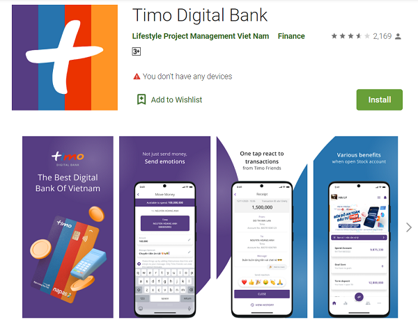 Cách đăng ký Internet Banking online của ngân hàng số Timo