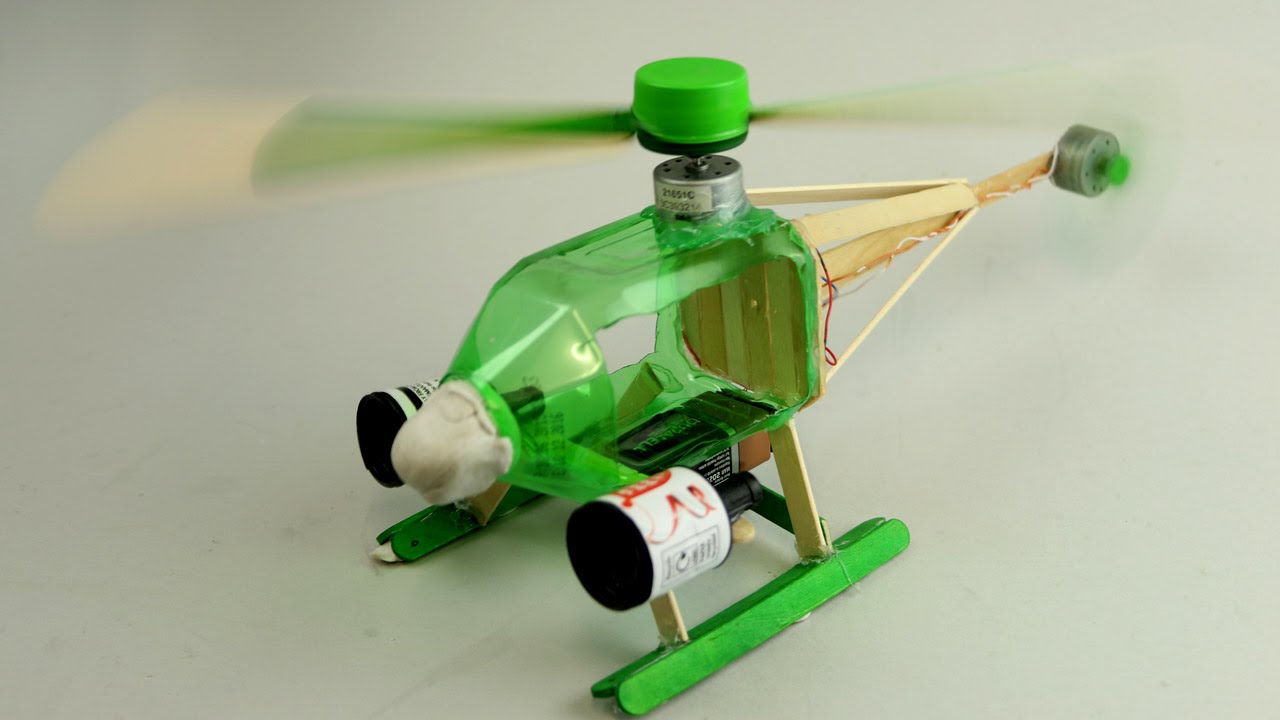 Cách làm máy bay trực thăng từ vỏ chai nhựa - Hình 1