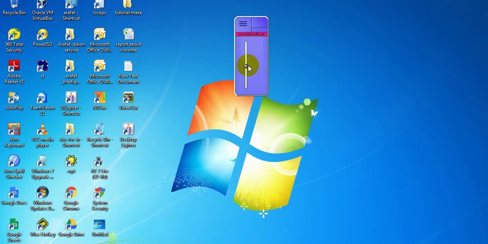 Phần mềm tăng độ sáng màn hình máy tính bàn Desktop Lighter