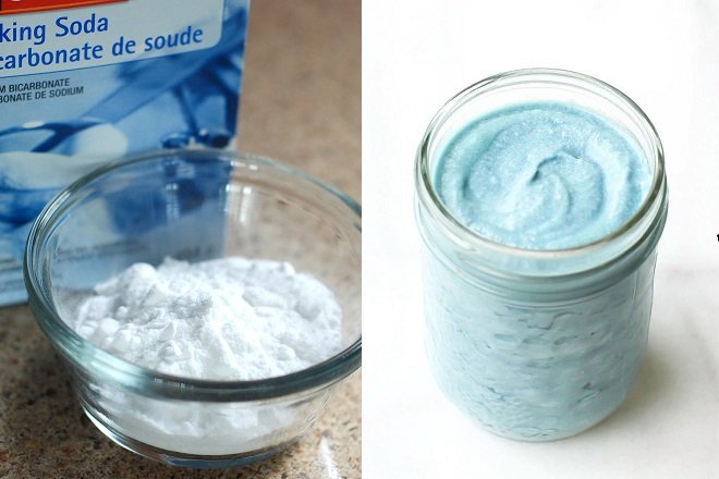 cách tạo hương liệu màu xanh da trời thực phẩm từ baking soda