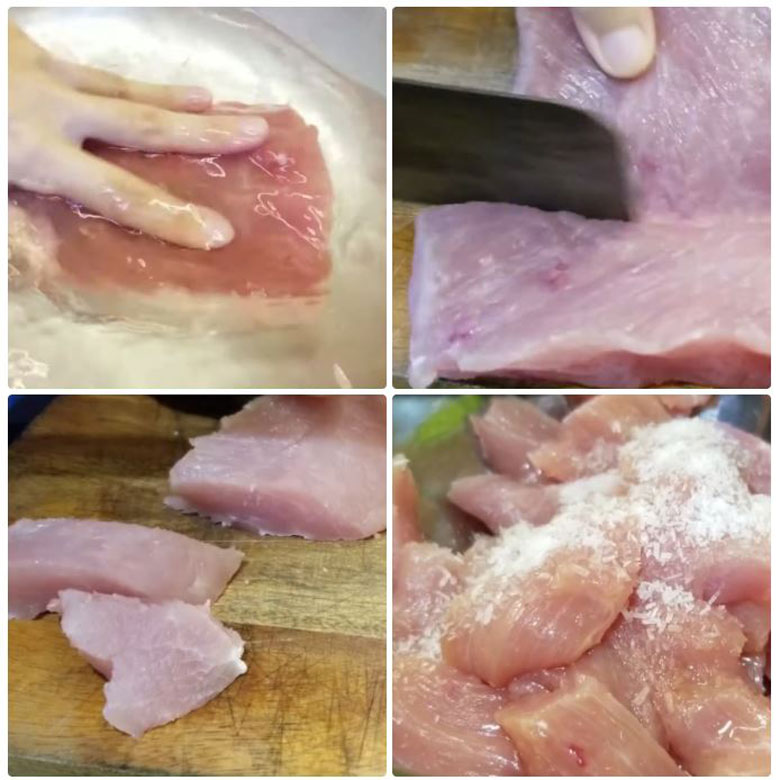 Cách làm ruốc thịt lợn bằng máy xay sinh tố trước tiên bạn cần sơ chế thịt
