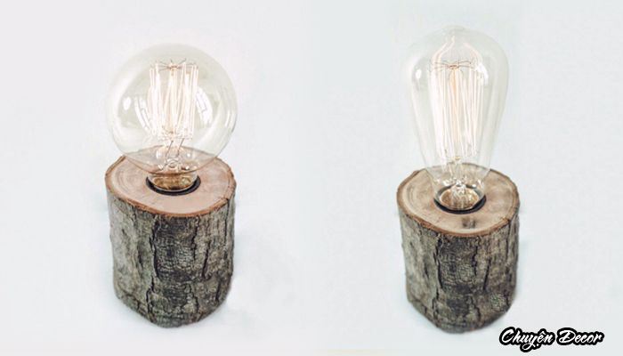 Đèn thân gỗ gốc cây