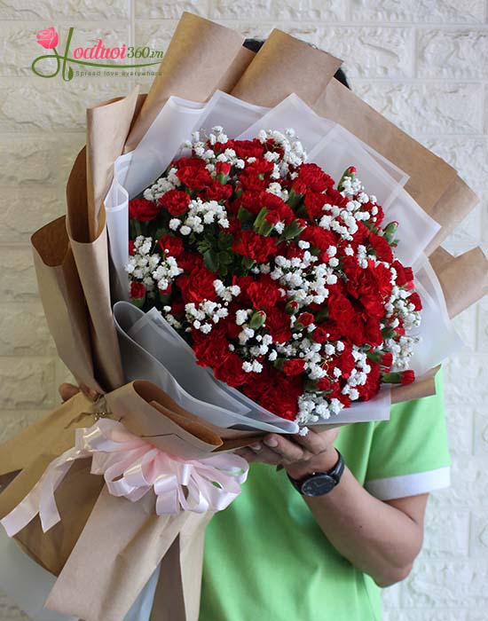 Hoa cẩm chướng đỏ tri ân thầy cô