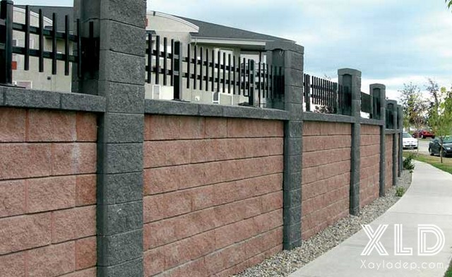 Hình 10: mẫu tường rào xây gạch