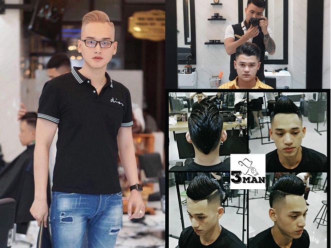 những mẫu tóc nam đẹp được tạo kiểu tại 3Man hair salon