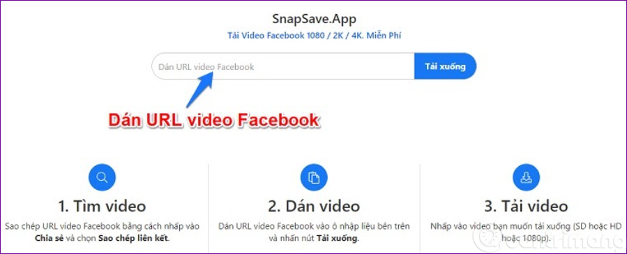 danangchothue.com cho phép Download video FB chất lượng lên đến 4K