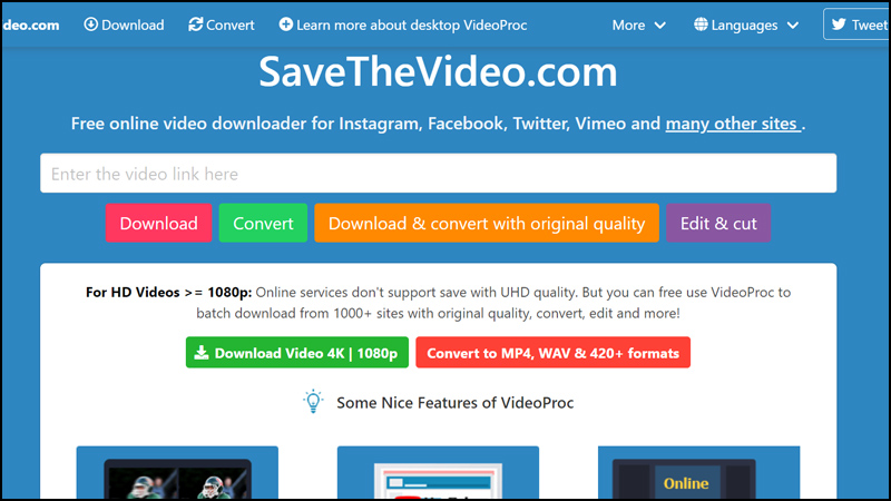 Tải video YouTube với SaveTheVideo